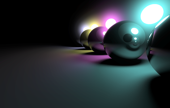 Ray-traced spheres